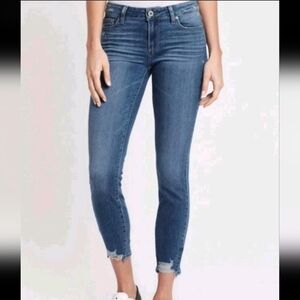 PAIGE Women's Cropped Ankle Jeans in Blue